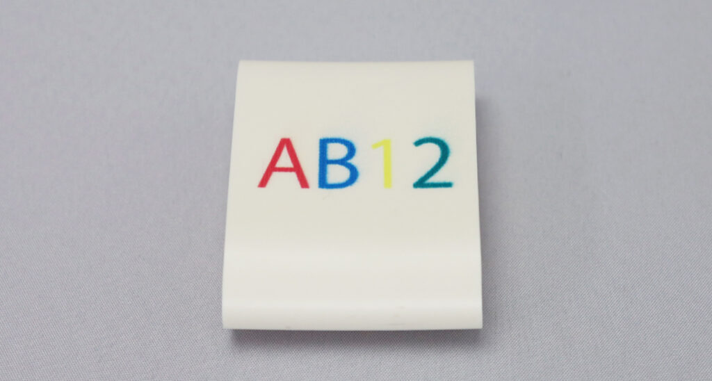 太径チューブに30Φにカラー印字（ｲﾝｸｼﾞｪｯﾄﾌﾟﾘﾝﾀ使用）
